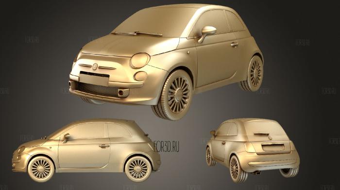 Fiat 500 2010 stl model for CNC